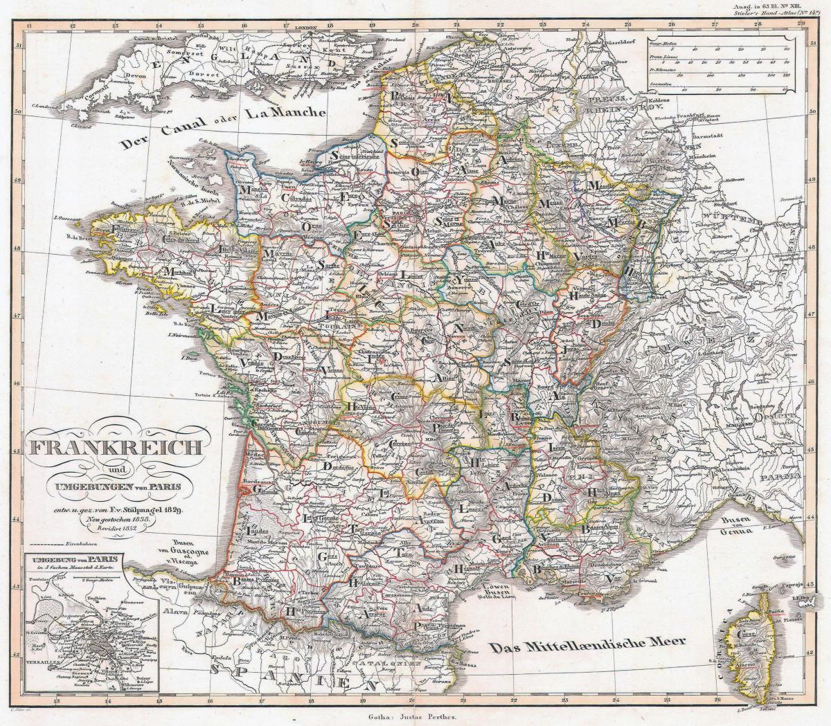 povijesna karta Povijesna karta Francuske   karta Francuske povijesne (Zapadna  povijesna karta